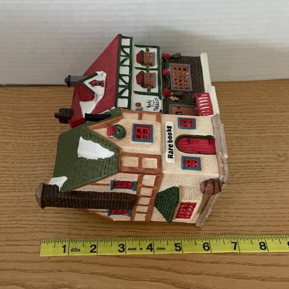 Vtg Lemax Village Square Collectibles Bobs Tobacco Rare Books Christmas Lighted - Picture 12 of 14